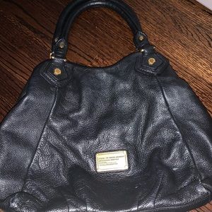 MARC JACOBS black leather shoulder bag